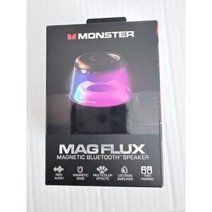 Monster Mag Flux Magnetic Bluetooth Speaker RGB LED 5W Portable TWS Black